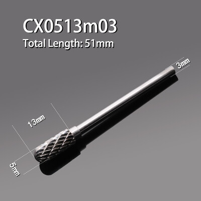 Karbiidist volframterasest lihvimispea 1 tk C-tüüpi kahe piluga silindriline kuulpea frees, puidutöötlemise metallist pöörlev viil