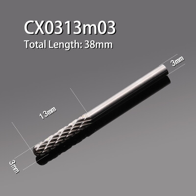 Karbiidist volframterasest lihvimispea 1 tk C-tüüpi kahe piluga silindriline kuulpea frees, puidutöötlemise metallist pöörlev viil