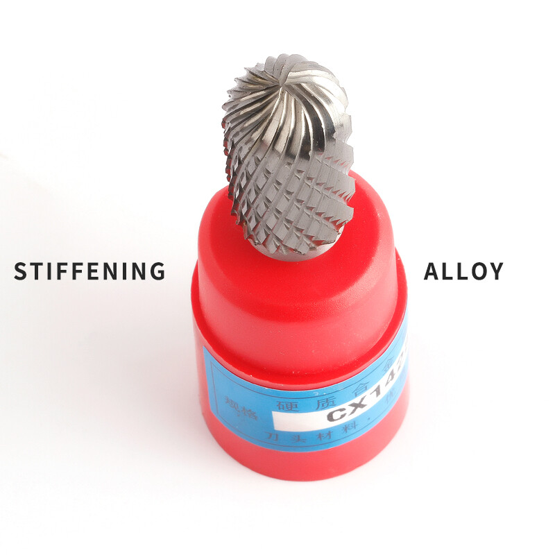 Karbiidist volframterasest lihvimispea 1 tk C-tüüpi kahe piluga silindriline kuulpea frees, puidutöötlemise metallist pöörlev viil