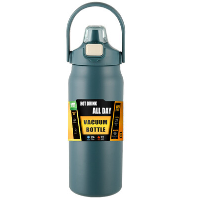 Φορητό θερμός με καλαμάκι 304 από ανοξείδωτο ατσάλι Θερμική κούπα ποτηράκι καφέ Αθλητικά φιάλες κενού σκούπας Μπουκάλι κρύου και ζεστού νερού