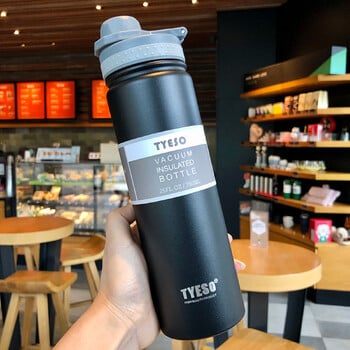 750ML Μπουκάλι Tyeso Thermos από ανοξείδωτο χάλυβα φιάλη κενού μονωμένο μπουκάλι νερού Κύπελλο ταξιδιού για παιδιά Κούπα καφέ Termica