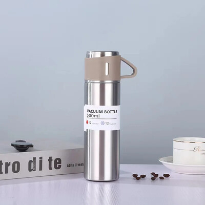 500ML 304 nerūdijančio plieno vakuuminis izoliuotas butelių dovanų rinkinys biuro verslo stiliaus kavos puodelis termosas butelis nešiojamasis kolbos grafinas