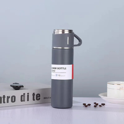 500ML 304 nerūdijančio plieno vakuuminis izoliuotas butelių dovanų rinkinys biuro verslo stiliaus kavos puodelis termosas butelis nešiojamasis kolbos grafinas