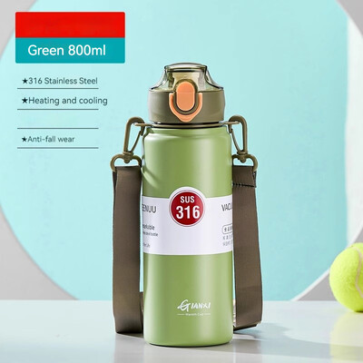 GIANXI 800 ml roostevabast terasest termospudel majapidamisköögis veepudelid kööginõud kaasaskantav kaanega kohvikõrretops