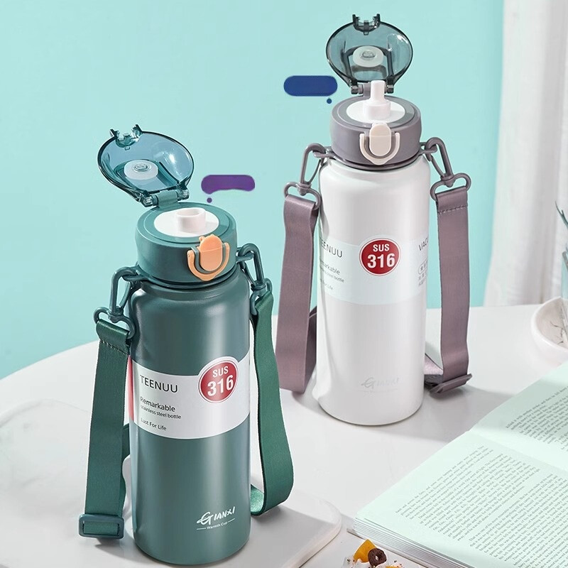 GIANXI 800 ml roostevabast terasest termospudel majapidamisköögis veepudelid kööginõud kaasaskantav kaanega kohvikõrretops