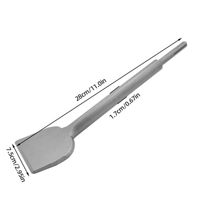 SDS Plus kaltas 75/100 mm pločio išlenktas plytelių kaltas Tinkavimo lenkimo karbido kaltas plytelėms Senas tinkas Sienų Betonas