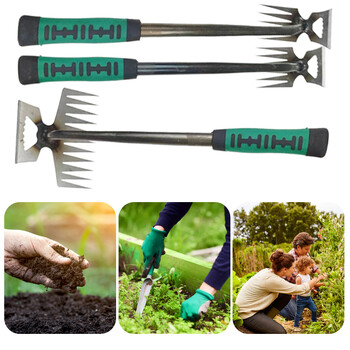 5/6/11 Tines Hand Weed Remover Handle Loose Soil Weeder Puller Puller Machine Μηχανή βοτανίσματος Farming Garden Planting Φτυάρι