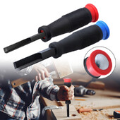 Kutno dlijeto CR-V 90° oštrica za rezanje pod pravim kutom s debelim metalnim čepom i TPR ručkom za ugradnju šarki za vrata