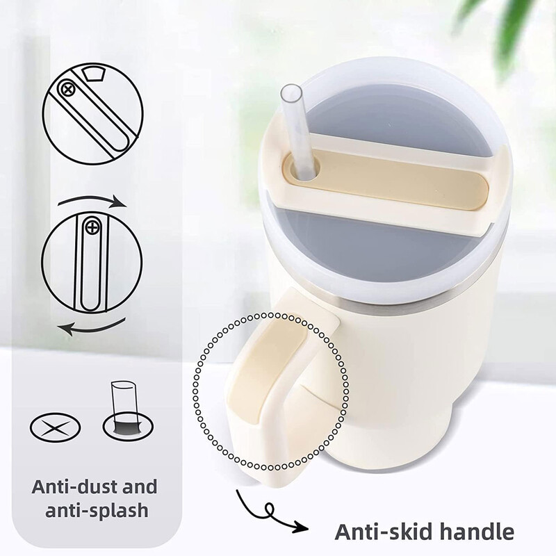 Izoliuotas stiklainis su šiaudeliu rankena 1200 ml nerūdijančio plieno vakuuminis puodelio gesinimo 2.0 terminis puodelis karštiems ir šaltiems kavos gėrimams