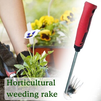 Εγχειρίδιο Garden Weeder Weeding Removal Rake Καλλιέργεια Φύτευση Φύτευση Weeder Agriculture Cultivating Backyard Gar E4A8