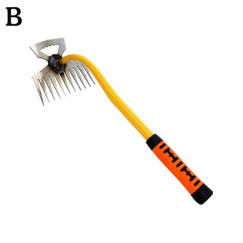 Εγχειρίδιο Garden Weeder Weeding Removal Rake Καλλιέργεια Φύτευση Φύτευση Weeder Agriculture Cultivating Backyard Gar E4A8