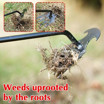 Weeding Artifact Rooting Weeding Tool Steel Weed Puller Garden Tool 4 Teeth Dual Purpose Weeder Remover S/M/L Μέγεθος