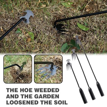 Weeding Artifact Rooting Weeding Tool Steel Weed Puller Garden Tool 4 Teeth Dual Purpose Weeder Remover S/M/L Μέγεθος