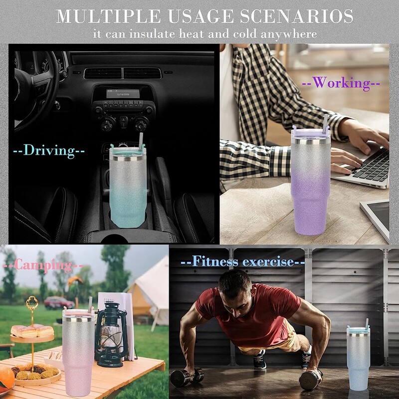 Vaakumisolatsiooniga roostevabast terasest termokruusi kohvitass õlgedest isoleeritud reisitassiga ja lekkekindla kaanega Thermos Bingba Cup