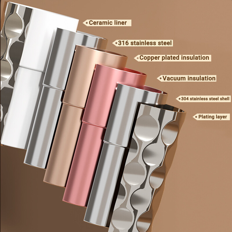 316 roostevabast terasest tassi nutikas termospudel kohvi LED temperatuurinäidiku jaoks termokruus vaakumkolvid kohvitass 410 ml