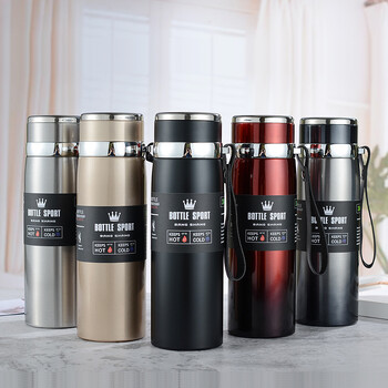 Φιάλη 1000ml θερμικού νερού Thermos Vacuum Flask Διπλό από ανοξείδωτο ατσάλι μονωμένο φλιτζάνι καφέ στεγανό για το γραφείο