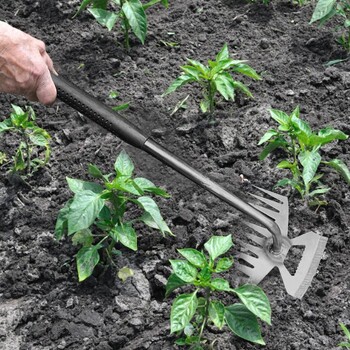 Εργαλείο τράβηγμα γρασιδιού Standup Plant Remover Picker Plant Root pulling tool with 5-claw Steel Head Design Dual Purpose Weeder and