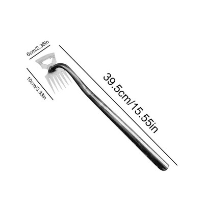 Žolės traukimo įrankis, stovintis augalų šalinimo įrankis, augalo šaknų traukimo įrankis su 5 letenų plienine galvute, dviguba ravėjimo mašina ir