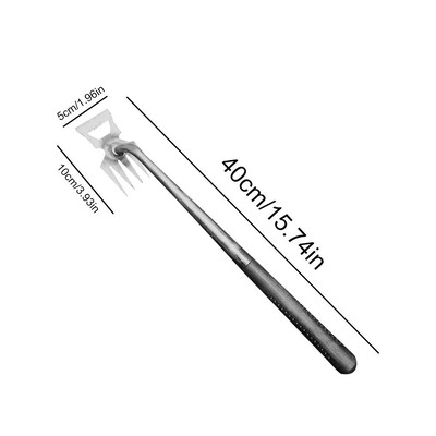 Žolės traukimo įrankis, stovintis augalų šalinimo įrankis, augalo šaknų traukimo įrankis su 5 letenų plienine galvute, dviguba ravėjimo mašina ir