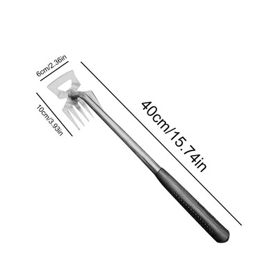 Žolės traukimo įrankis, stovintis augalų šalinimo įrankis, augalo šaknų traukimo įrankis su 5 letenų plienine galvute, dviguba ravėjimo mašina ir