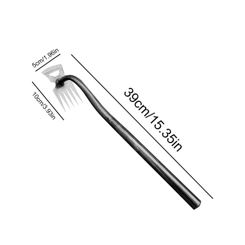 Instrument de tragere a ierbii Dispozitiv de îndepărtare a plantelor de ridicare Instrument de tragere a rădăcinilor plantelor cu design cu cap de oțel cu 5 gheare Mașină de plivit cu dublu scop și