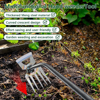 Garden Weeder Puller Tool 5 6 11 Teeth Upgrade Weeding Artifact Rooting Tool Tool Hand Weeder Manganese Steel For Yard Far