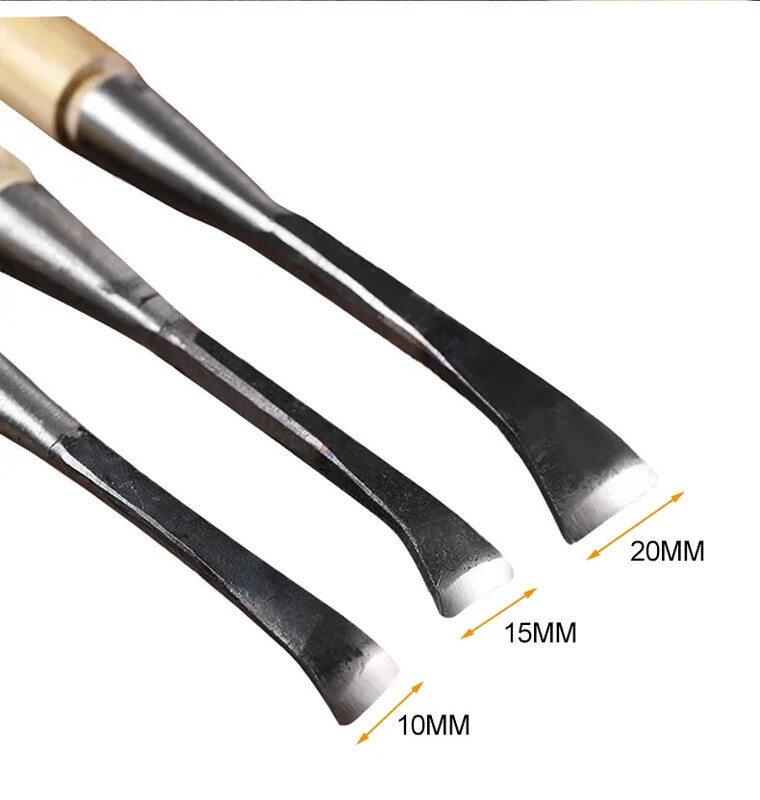 10/15/20 mm Ručno dlijeto Profesionalno drvorezbarenje Drvena žlica Izrada ručnih alata DIY Izobličena glava Nož za rezbarenje