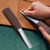 Medžio drožybos kaltas CR-V 15 mm lenktas nuožulnus kraštas, išlenktas įpjovos peilis, šaukštas, drožimo įrankiai su medine rankena kietai ir minkštai medienai