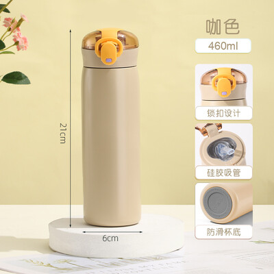 Kaasaskantav laste termoskruus õlgedest roostevabast terasest multifilmi vaakumkolbidega lastele armas termoveepudeli trumli termokupp