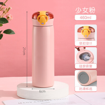 Kaasaskantav laste termoskruus õlgedest roostevabast terasest multifilmi vaakumkolbidega lastele armas termoveepudeli trumli termokupp