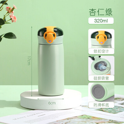 Kaasaskantav laste termoskruus õlgedest roostevabast terasest multifilmi vaakumkolbidega lastele armas termoveepudeli trumli termokupp