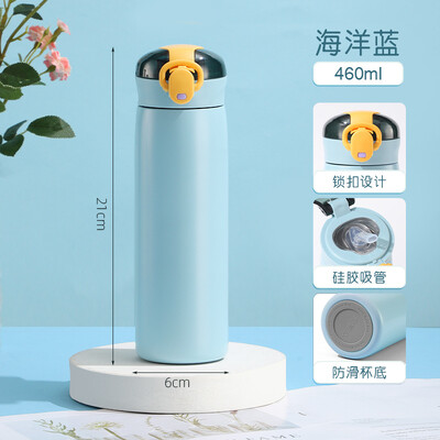 Kaasaskantav laste termoskruus õlgedest roostevabast terasest multifilmi vaakumkolbidega lastele armas termoveepudeli trumli termokupp