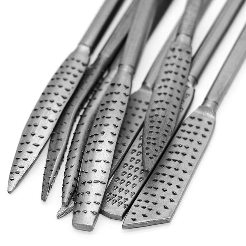 8 tk Kahe otsaga riffler puidust rasp-viilide komplekt Riffler-viilikomplekt puidutöötlemine puidu nikerdamine jämedate viilide lõikamine Käsinõud Tööriistad