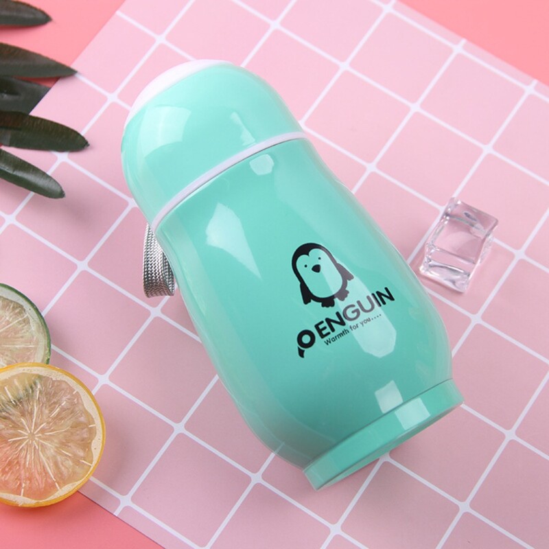 180 ml Mini Penguin termostopskruusid Kaasaskantavad roostevabast terasest termosed isolatsiooniga termosed veepudel Sport