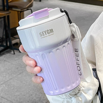 400 ml nerūdijančio plieno kavos termoso butelio terminis puodelis nepralaidus vakuuminės kolbos kavos puodelis lauko nešiojamas kelioninis gėrimų puodelis