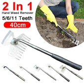 2-ühes käsitsi umbrohueemaldaja ergonoomiline käepide, käsitsi lahtise pinnase rohija Kerge käsitsi umbrohutõrje tõmmits V kahvel aialabidas