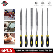 Metalna turpija od 6 komada Set dijamantnih turpija za igle Alat za popravak nakita Ručni alati za brušenje drva 3x140 4x160 5x180 mm