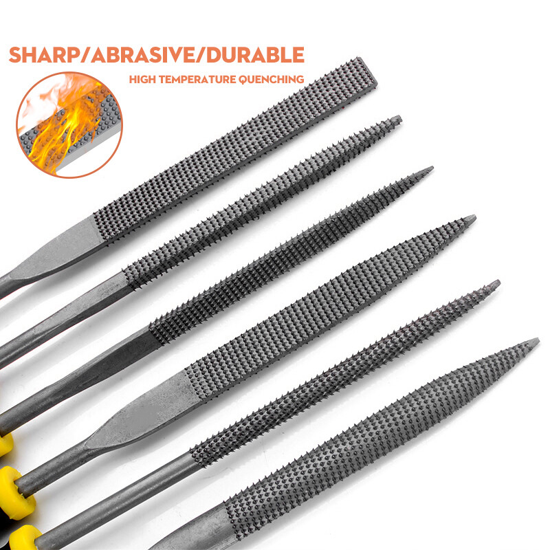 Metalna turpija od 6 komada Set dijamantnih turpija za igle Alat za popravak nakita Ručni alati za brušenje drva 3x140 4x160 5x180 mm