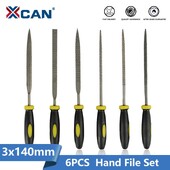 XCAN Mini rašpa za drvo, set različitih turpija od 6 komada za rezbarenje drveta, alat za turpijanje stolarije, ručna turpija 3x140 mm