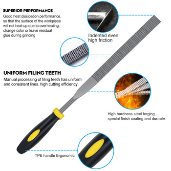XCAN 6τμχ Mini Wood Rasp Διάφορα Αρχεία Σετ για ξυλογλυπτική ξυλουργική αρχειοθέτηση Εργαλείο αρχειοθέτησης χειρός 3x140mm