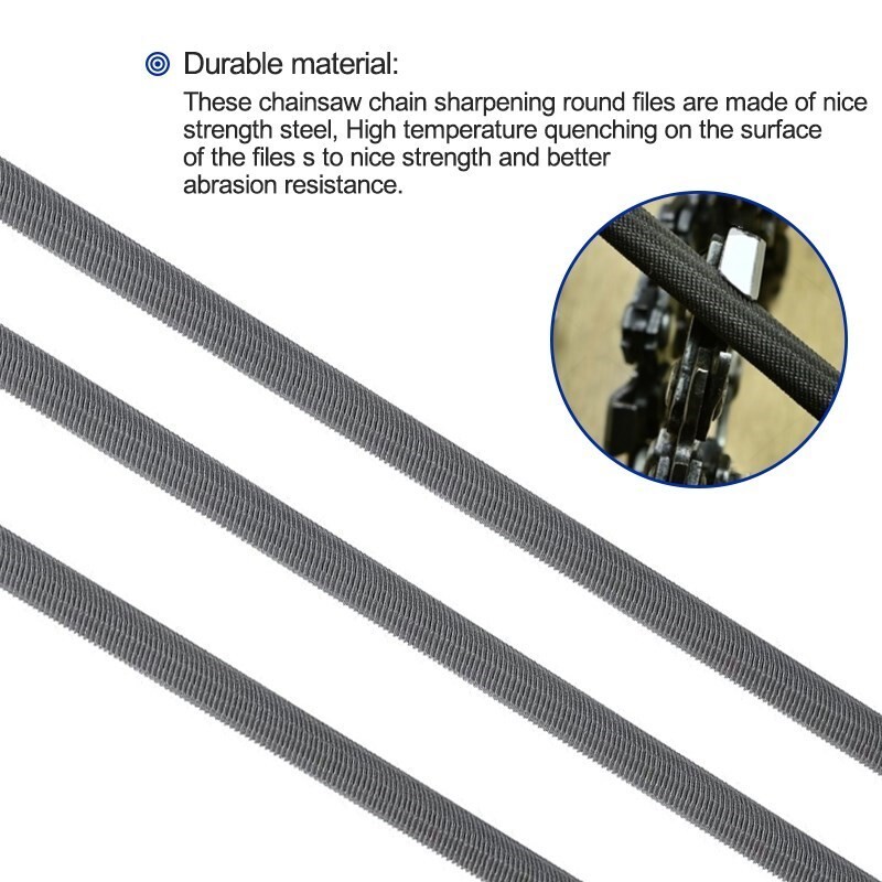 3 tk 4,0/4,5/4,8/5,0/5,5 mm vars ümarteritus mootorsaag saekett viilid Teritaja Puidutöötlemise käsitööriistad