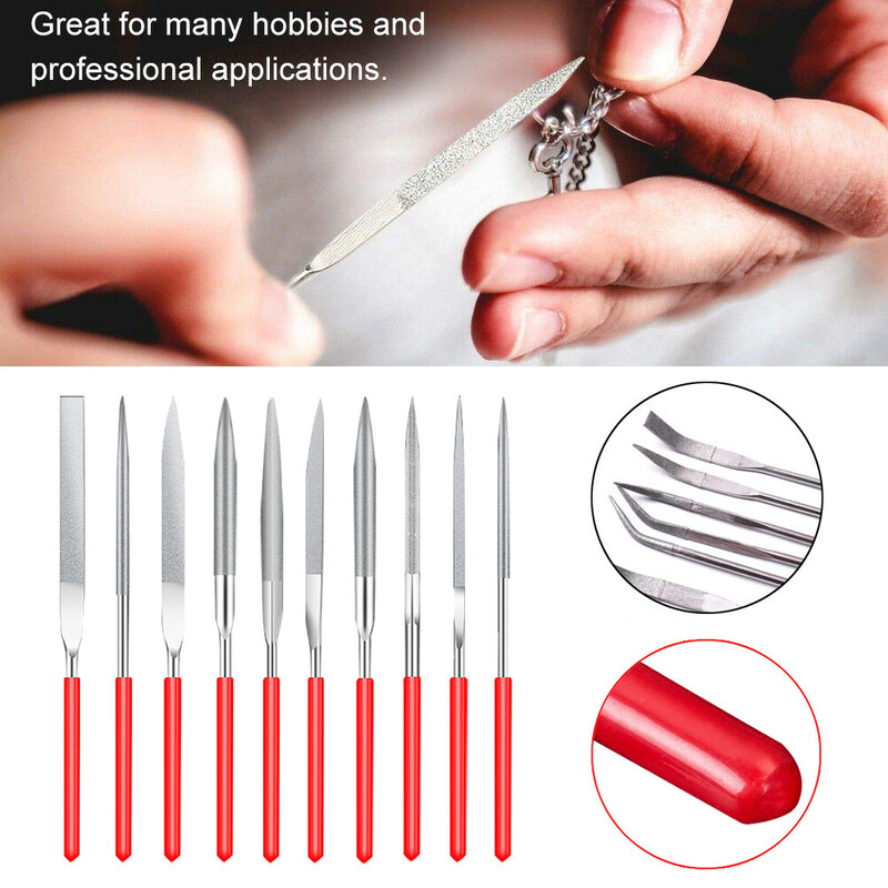 3x140x10mm Diamant Mini Kit de pile cu ace Set unelte de mână pentru sticlă ceramică Piatră prețioasă Hobby-uri și meșteșuguri 3D Print Model Polish