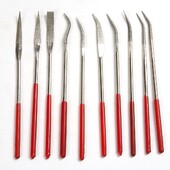 10tk/komplekt Teemantnõelviil 4*160mm kaetud lapidaarne painutatud kumerad viilid Mehaaniline käekell ehteviil Tööriistade komplekt