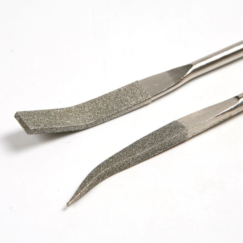 10tk/komplekt Teemantnõelviil 4*160mm kaetud lapidaarne painutatud kumerad viilid Mehaaniline käekell ehteviil Tööriistade komplekt