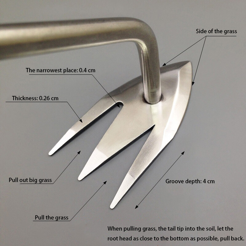 1 vnt. nerūdijančio plieno sodo ravėjimo mašinos Žolės įsišaknijimui purioje dirvoje rankinis ravėjimo šalinimas traukiklis sodo įrankiai Daugiafunkcinis ravėjimo įrankis