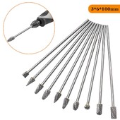 Eriti pikk 100 mm pöördrasp-viil nikerdusveski Abrasiivtööriistad Karbiidipuri sulamiotsakud frees-freespuur metallist vuugi jaoks