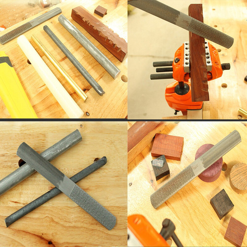 1tk 4in1 puidutöötlemisviil 8-tolline süsinikterasest rasp-viil lame poolringlihvimine puidust plastist krohvi käsitööriistade poleerimiseks