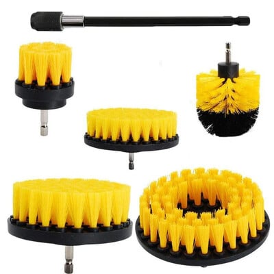 2/3,5/4/5 inchi Atașament pentru perie Scrubber electric Perie de găurit Nailon Slefuitor Kit de baie cu Extender Instrumente de curățare universale