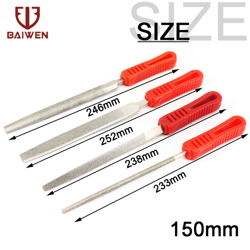 6" plat/jumătate rotund/rotund/triunghi acoperire cu diamante pile cu ac pile metal bijuterii instrument de artizanat jad ceramică sticlă instrumente de lustruit