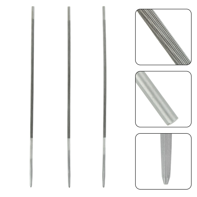 3 vnt grandininio pjūklo apvalios dildės galandimo grandininių pjūklų grandinės 4/4,8/5,5 mm šlifavimo įrankis, skirtas medžio apdirbimo rankiniams įrankiams